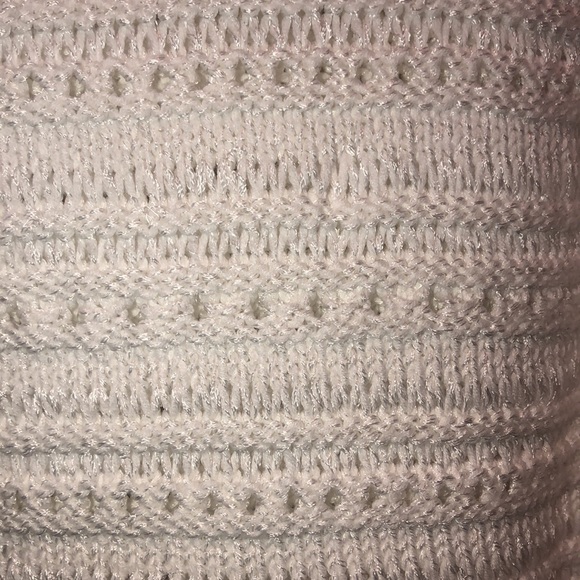 WHBM white knit summer sweater. Size L - Picture 3 of 5